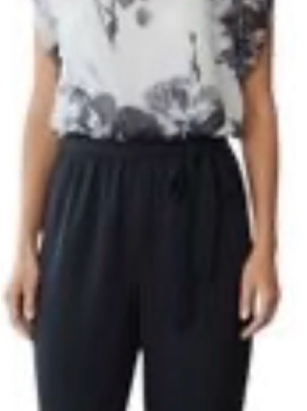ENFOCUS Women’s Cap Sleeve Black and White Jumpsuit With Belt. Size:12 - Picture 4 of 8